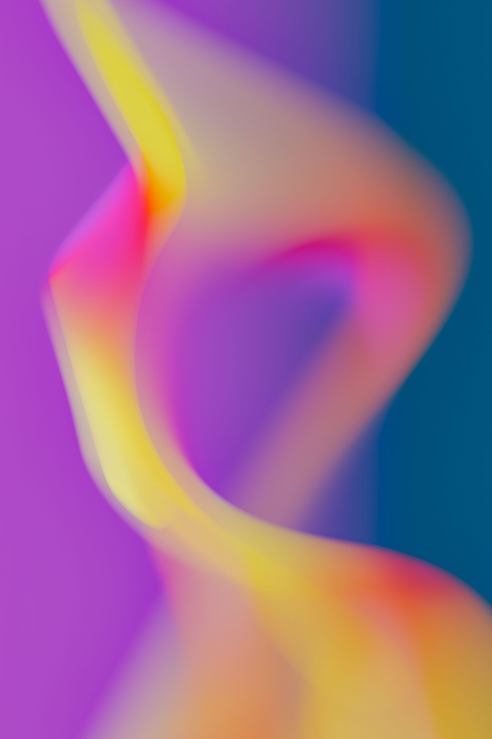 Dégradé abstrait ondulant aux couleurs vives, jaune, rose et violet